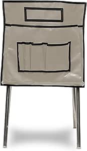 Covers & All Chair Back Pocket Organizer, 12 Oz., Kids Preschool Daycare Classroom chairs, Multi Pockets Storage (20" W x 21" H, Beige)