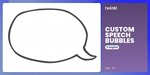 Editable Speech Bubble