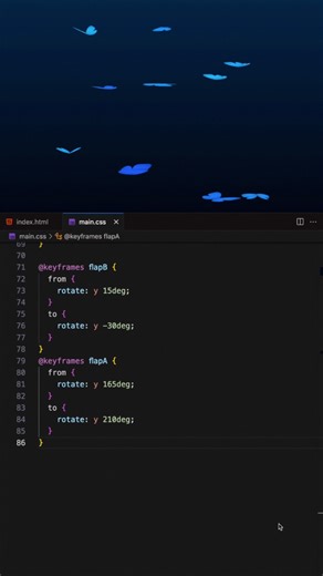 🦋 Butterfly Flying Animation| HTML & CSS #html #css #shorts #coding #webdesign #viral #programming