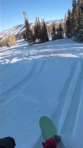 Snowboarding at powder mountain