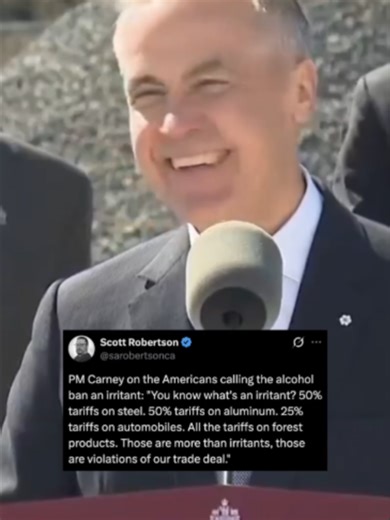 PM Carney on the U.S. calling the alcohol bans in Canada on American products an irritant: