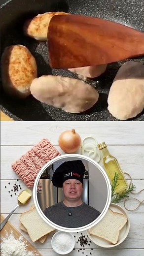 Juicy chicken cutlets with mashed potatoes