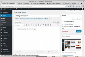 Broadcasting a post to several sites