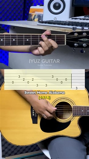 Lynyrd Skynyrd - Sweet Home Alabama #guitartab #guitarchord #guitartutorial | Iyuz guitar