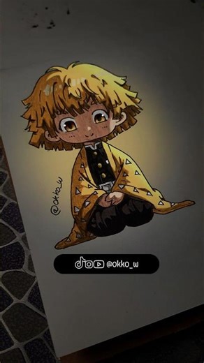 Zenitsu Anime Drawing Tutorial - Ep 1 #zenitsu #demonslayer #animedrawing #アニメの絵 #イラスト