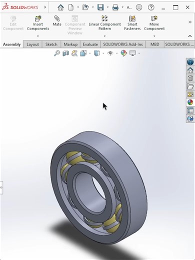 Assembling Ball Bearings in SolidWorks Tutorial