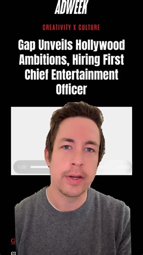 James Crane on Instagram: "Gap is now diving in & partnering with Hollywood. Expect to see many more brands doing the same very shortly here… this isn’t a trend. it’s the new operating system."