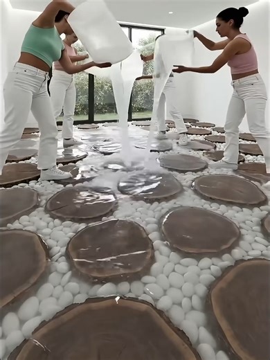 Natural Epoxy Floor with Organic Beauty | EzTech HD