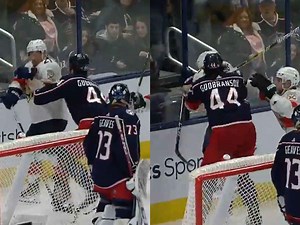 WATCH: Blue Jackets' Erik Gudbranson SNAPS at Panthers' Nick Cousins in retaliation, ignites ugly altercation between players
