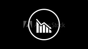 Animated of business graph icon. Flip chart, Chart board, diagram charts, Rising up arrow on chart graph. business graph growth concept animation