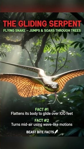 Flying Snake — The Real Serpent That Glides Through the Air 🐍🔥