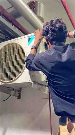 Daikin 1.5 Ton Split AC outdoor unit jet service & full testing done successfully 🔧❄️