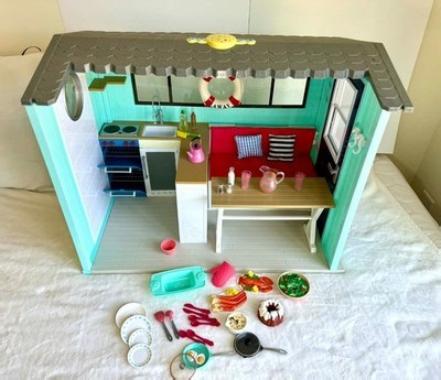 Our Generation Seaside Beach House with Accessories, Tested and Works Great! | eBay