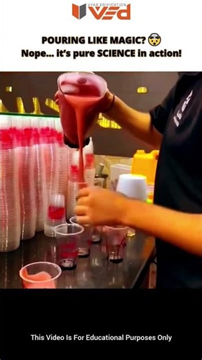 Perfect Pour Trick? 😳 The Science Behind This ZERO-Spill Magic! 🍹⚡#shorts #viral