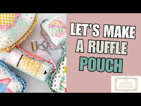 Boxy Ruffle Pouch Tutorial 💕 Cute & Functional Zipper Bag DIY