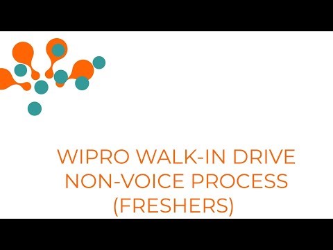 Non- Voice process (Freshers @ Wipro)