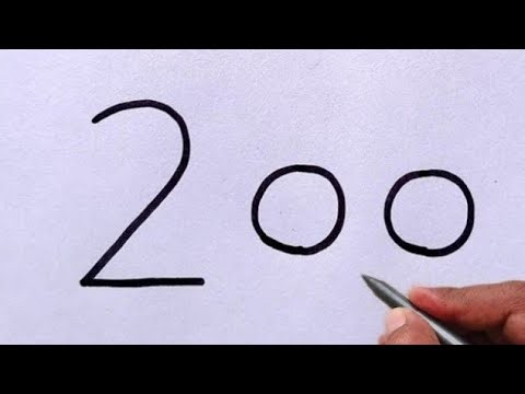 Beautiful Bird Drawing | How to Draw Cute parrot From Number 200 | Parrot Drawing Easy For Beginners