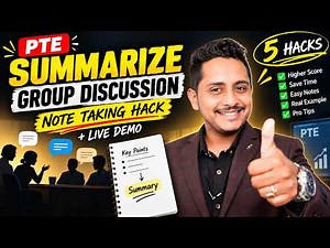 PTE Summarize Group Discussion Made EASY! 🔥 5 Note-Taking Hacks + Live Demo
