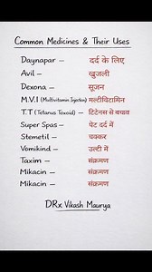 Common Medicines & Their Uses ✍️ Simple • Clear • Professional 📋 Handwritten medical notes 👨‍⚕️ DRx Vikash Maurya 🔹 Caption 2 (Trending) Doctor handwriting hits different 🩺✍️ Simple notes, powerful knowledge 💊 By DRx Vikash Maurya 🔹 Caption 3 (Viral Style) Medical handwriting that everyone understands 📝 Basic medicines & their uses 💉 Follow for more ✔️ 🔹 Hashtags (Trending) #DoctorLife #MedicalNotes #HandwrittenNotes #MedicalStudent #ClinicLife Healthcare DoctorHandwriting MedicalKnowle