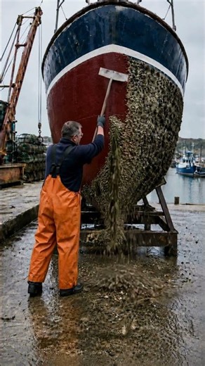Scraping Years of Barnacles Off a Boat Hull | Satisfying Deep Clean Restoration