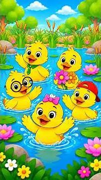 Five Little Ducks went out one day #nurseryrhymes #kidsvideo #shorts