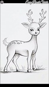 Easy pencil sketch | Deer #drawing #pencilsketch | Drawing Book