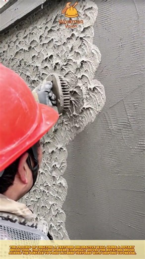 Best Method Creating Textured Decorative Wall Using Rotary Brush Technique