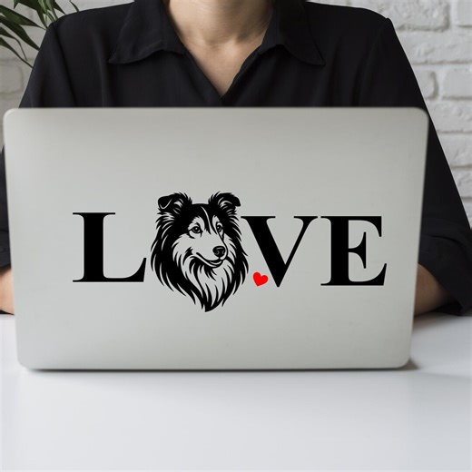 LOVE Sheltie Shetland Sheepdog Sticker Decal Car Camper Laptop Sticker Color & Size Selectable - Etsy