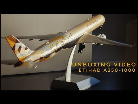 ETIHAD AIRBUS A350-1000 1:200 SCALE DIECAST MODEL INFLIGHT | UNBOXING | IRELAND #video