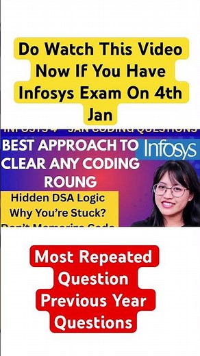Infosys Coding Round Questions | Most Repeated | Previous Year | SP DSE #infytq