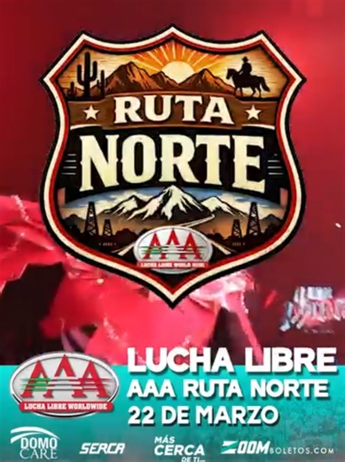 🔥 La adrenalina se vive en el ring 🔥 Este 22 de marzo, el Domo Care se transforma en el escenario de la máxima intensidad con Lucha Libre AAA 💥 Boletos en www.zoomboletos.com y taquillas del Domo Care. #LuchaLibreAAA #RutaNorte #NoresteEntertainment #NoresteMusic #NE