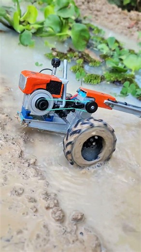 Mini Tractor Stuck in Deep Mud #farming #offroad #diy #minitractor