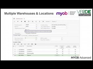 MYOB Acumatica Training - Inventory Management - Warehouses and Locations