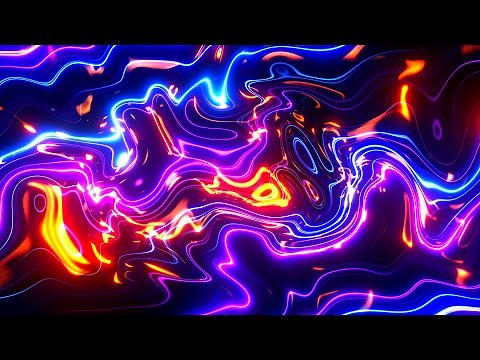 Bright lines and liquid Abstract Blue, Gold, Purple Background video | Footage | Screensaver