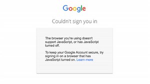 Google won't let you sign in if you disabled JavaScript in your browser