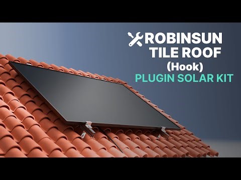 How to install solar panels on a tiled roof without drilling – Plugin solar kit with tile-safe hook