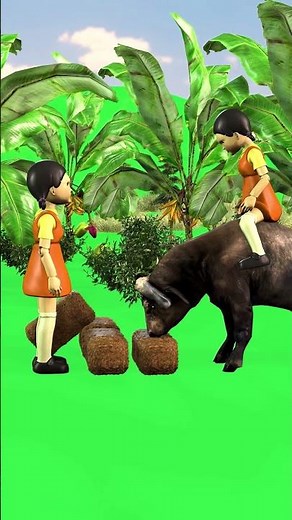 GIRL FEEDING A COW #cartoon #animation #stickman #funny #animals