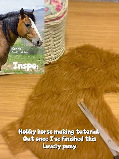 Hobby horse tutorial out once I've finished this pony! 🫣🩵