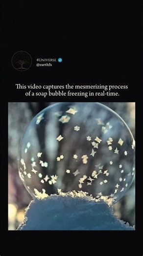 Soap Bubble Freezing in Real Time ❄️ | Satisfying Science