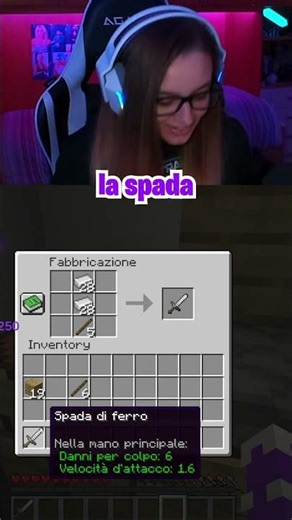 non avevo acceso la spada 🗡️ #minecraftita