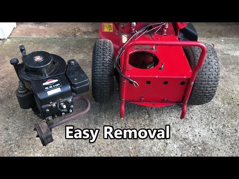 Remove a Briggs Engine from Riding Mower- EASY 6 5 HP -Snapper Hi Vac Rear Mounted Disc Drive Mower