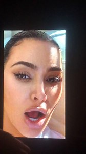 Cum tribute on Kim Kardashian’s dumb face
