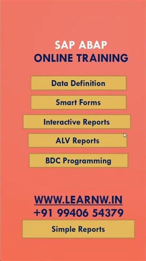 sap abap online training
