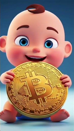 Baby is Try to Eat BTC Coin #bestkidssongs #bts #funforkids