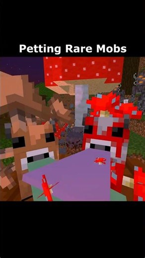 Petting Rare Mobs (Minecraft Animation)