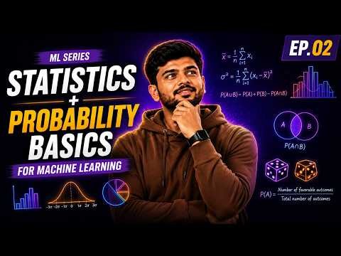 Statistics + Probability Basics for Machine Learning 📊🎲| ML Series Ep.02