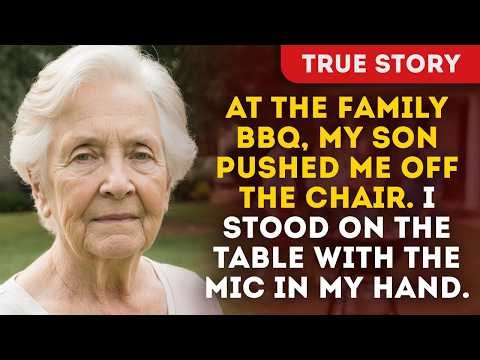 At The Family BBQ, My Son Pushed Me Off The Chair. I Stood On The Table With The Mic In My Hand.