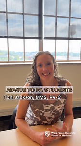 PA Advice️ Toni Jackson, MMS, PA-C, shares her advice to PA students to learn how to be flexible in study habits, time management and more. | Wake Forest University School of Medicine | Facebook
