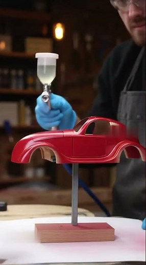Constructing a Wooden Car with Custom Paint and Decals