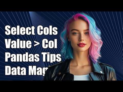 Selecting all column names where value is greater than another column in pandas